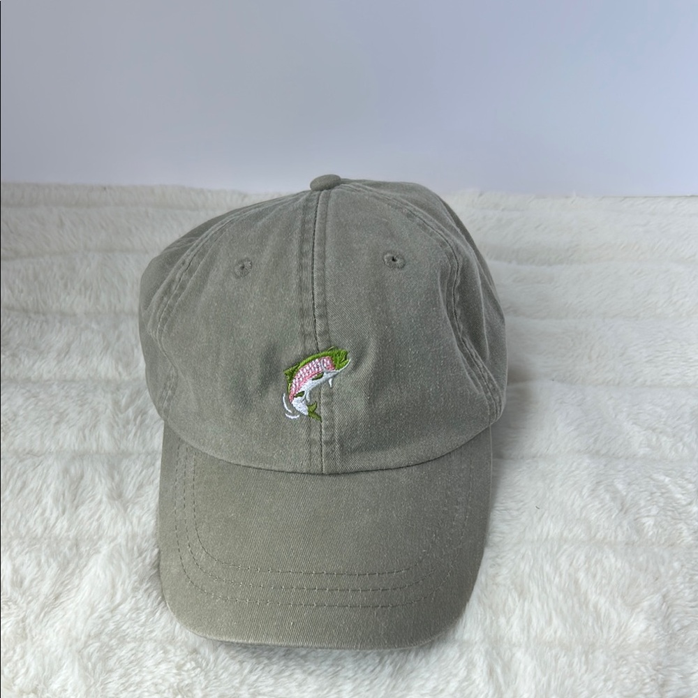 Bird Dog Bay Green Embroidered Cotton Hat